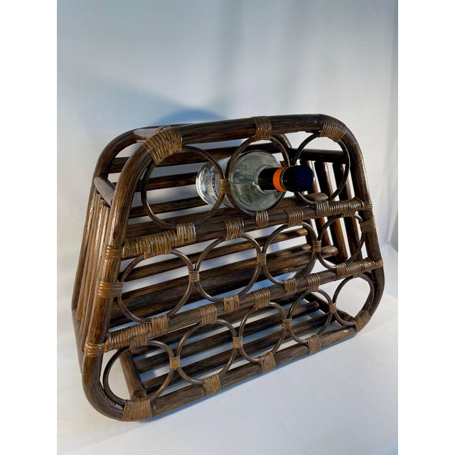 1960s Vintage Bamboo 12-Bottle Wine Rack For Sale - Image 11 of 12