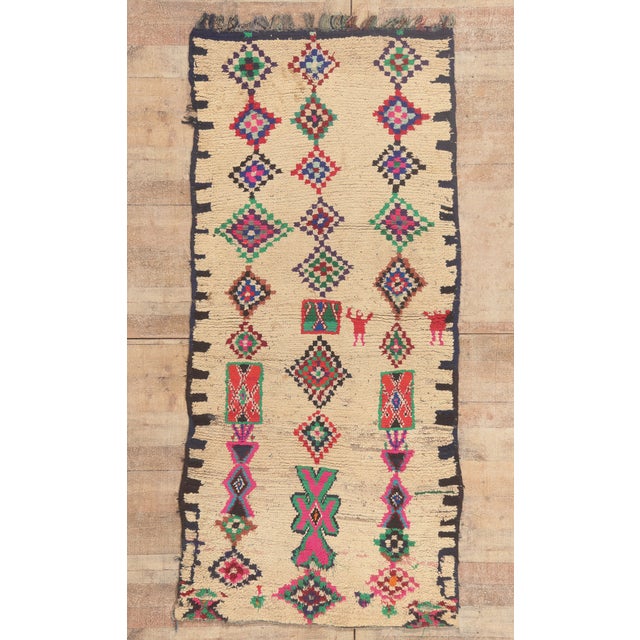 Vintage Azilal Moroccan Rug, 03'06 X 07'09 For Sale - Image 10 of 10