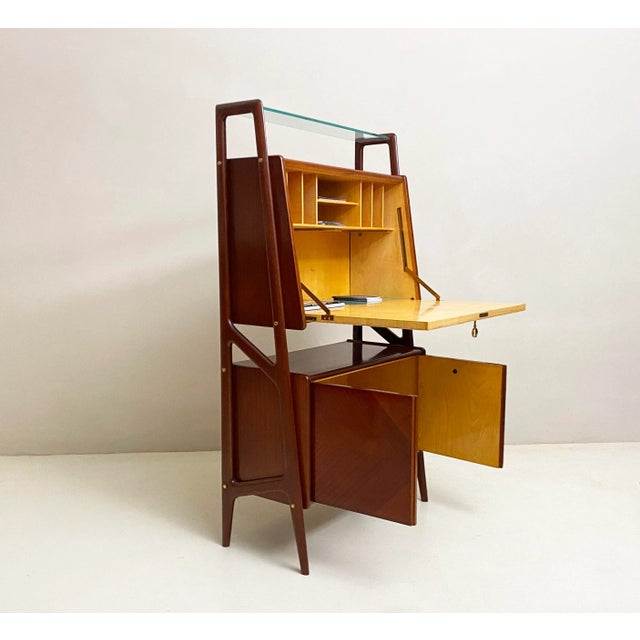 1950s Vintage Italian Secretaire, 1950s For Sale - Image 5 of 11