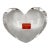 Baccarat Heart, Clear Crystal Paperweight | Vintage Glass Art With Original Box For Sale