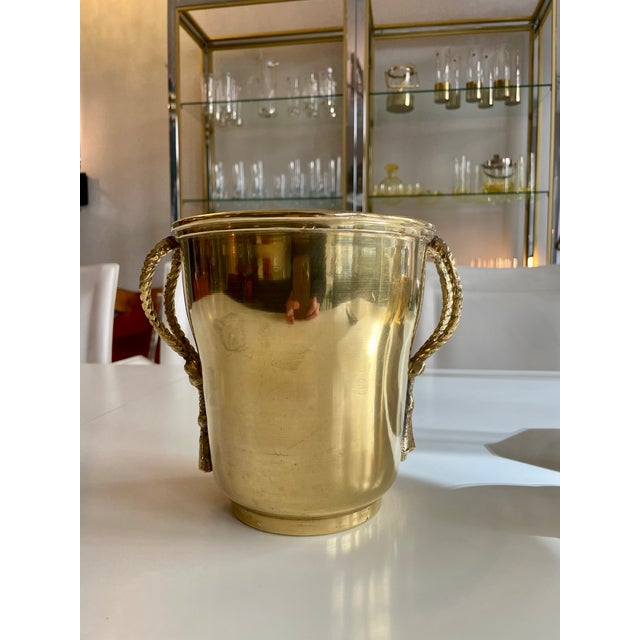 Brass Cooler with Cord Details, France, 1900s For Sale - Image 6 of 10