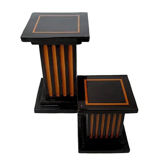 Vintage Classical Style Ceramic Console Tables, Set of 2 For Sale - Image 15 of 15