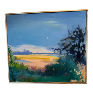 Vintage Original Oil Painting "Near Peconic" by Listed Artist Don Resnick