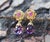 Rose Flower 14k Gold Earrings Studs For Sale - Image 4 of 10