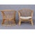 Pair of Vintage Trellis Woven Barrel Back Rattan Lounge Chairs For Sale - Image 11 of 17