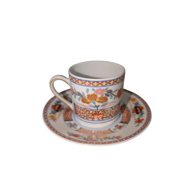 Vintage 1972 Bernardaud Limoges Demitasse Cup & Saucer ​Pattern: Pondichéry | Shape: Phoebe ​Elevate your espresso service...
