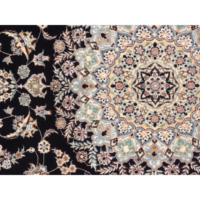Persian Pasargad Ny Fine Persian Nain Silk & Wool 6-Lines Rug - 6'9" X 8' For Sale - Image 3 of 5