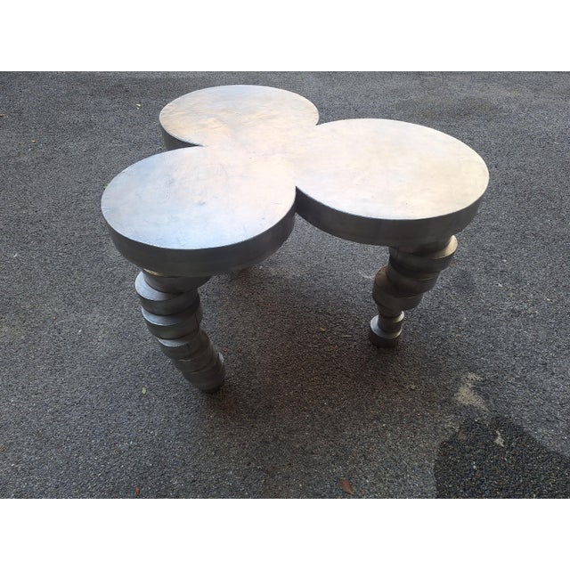 Gray Vintage Sculpture Table in Aluminum by Maurizio Mori, 1980s For Sale - Image 8 of 18