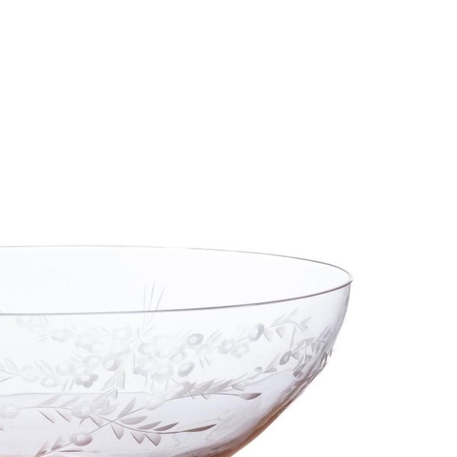 Silver Fruit Bowl with Topaz Silver and Crystal For Sale - Image 4 of 6