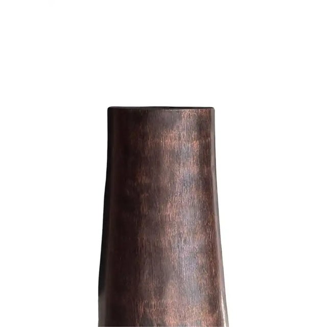 Brown Large Sculptural Palm Wood Planter, Modern Organic With Stunning Wood Textures 1 For Sale - Image 8 of 8