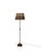 Antique Wire Mesh Rembrandt Style Shade With Painted Stenciled Red Rose and Green Floral Design on 1920s Painted Gold Floor Lamp For Sale - Image 11 of 15