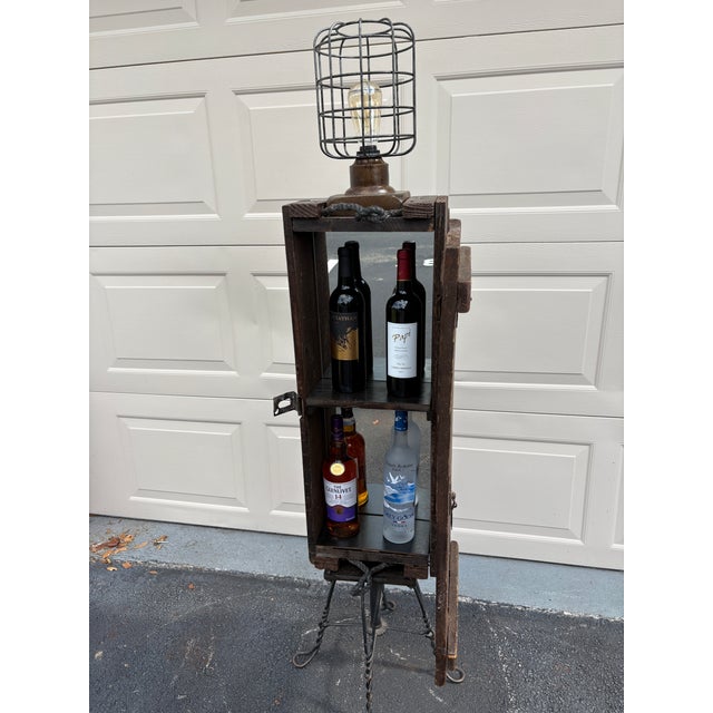 American 1940s Ammo Speakeasy Trunk - Floor Lamp For Sale - Image 3 of 3