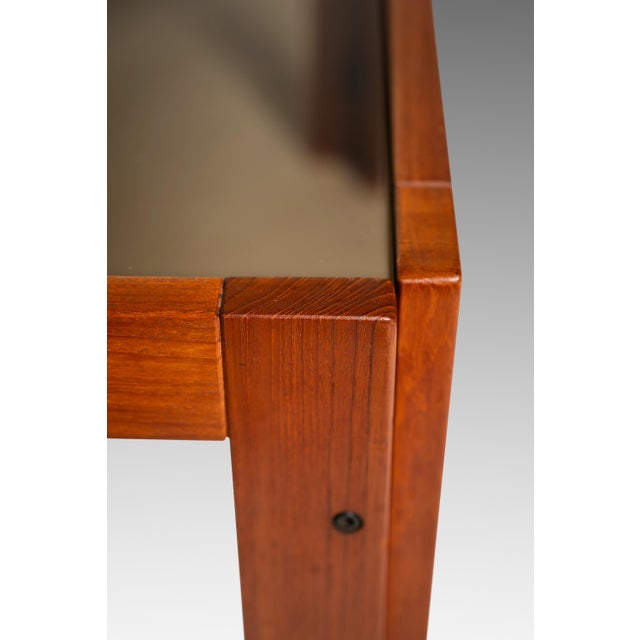 Mid-Century Danish Modern Coffee Table After Afra & Tobia Scarpa for Cassina in Teak Wood W/ Smoked Glass, C. 1970s For Sale - Image 11 of 16