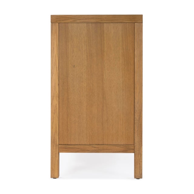 Tan Nora 34 in. W Wood 3 Drawer Chest, Light Natural For Sale - Image 8 of 11