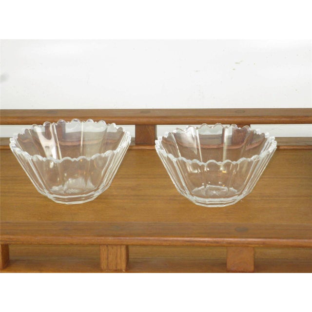 Kosta Boda Early 20th Century Finger Nut Candy Bowls Scandinavian Signed Kosta Boda, Cut Crystal Clear - a Pair} For Sale - Image 4 of 12