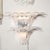 Pair of Modernist Hand-Blown Murano Clear Glass & Nickel Fitted Palma Sconces For Sale - Image 4 of 12
