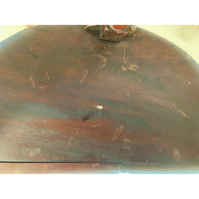 English Queen Anne Style Demi Lune Game Table For Sale - Image 12 of 12