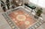 Apricot 8x10 Jade Traditional Coral Geometric Medallion Hand Knotted Wool Carpet Rug For Sale - Image 8 of 8