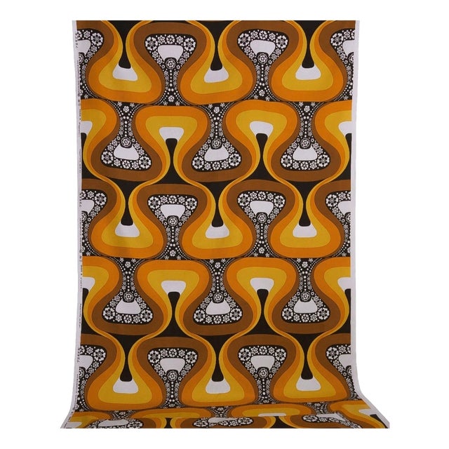 Mid-Century Modern German Ukadan Fabric for Curtains, 1970s For Sale