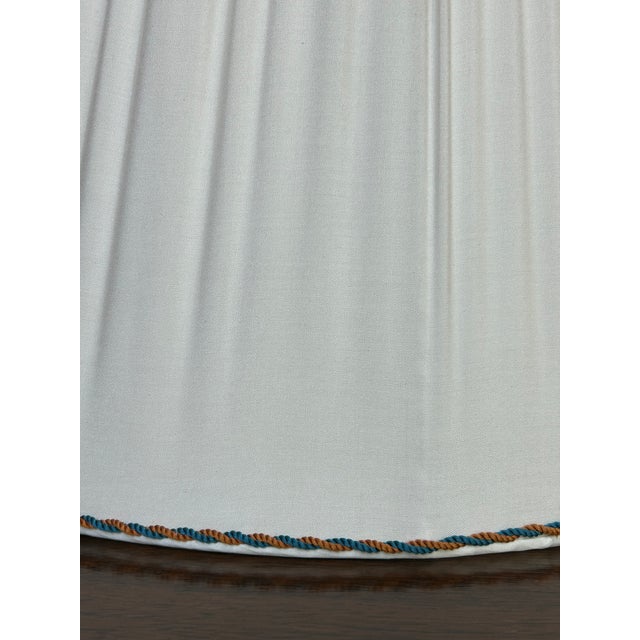 Minimalism Pair of Pleated Silk Lampshades For Sale - Image 3 of 5