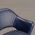 Metal Saarinen Executive Arm Chair in Ink Blue Leather on Stainless Steel Base by Knoll For Sale - Image 7 of 9
