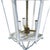 A Vintage-Style Venetian Chandelier in White and Blue Tones, Featuring Three Lamps. For Sale - Image 10 of 12