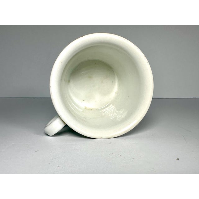 Brown Antique Porcelain Occupational Mug: Trolley Conductor, Floral Design For Sale - Image 8 of 10