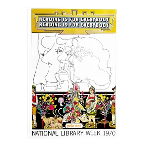 1970 Peter Max Pop Art Poster 21 Reading Is for Everbody