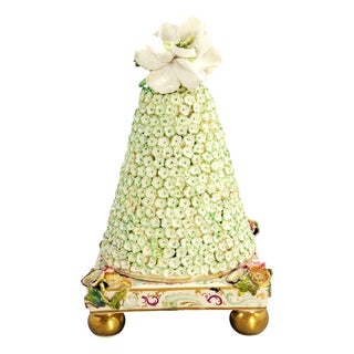 Antique German Porcelain Inkstand with Schneeballen Decoration, 1800 For Sale