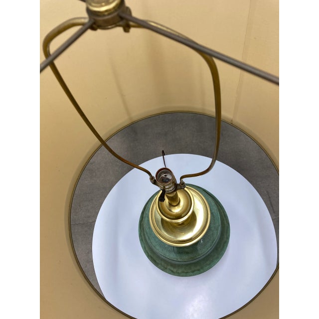 Dark Green Large Size Frederick Cooper Crackle Glazed Porcelain Ginger Jar Table Lamp and Frederick Cooper Barrel Shade - a Pair For Sale - Image 8 of 13