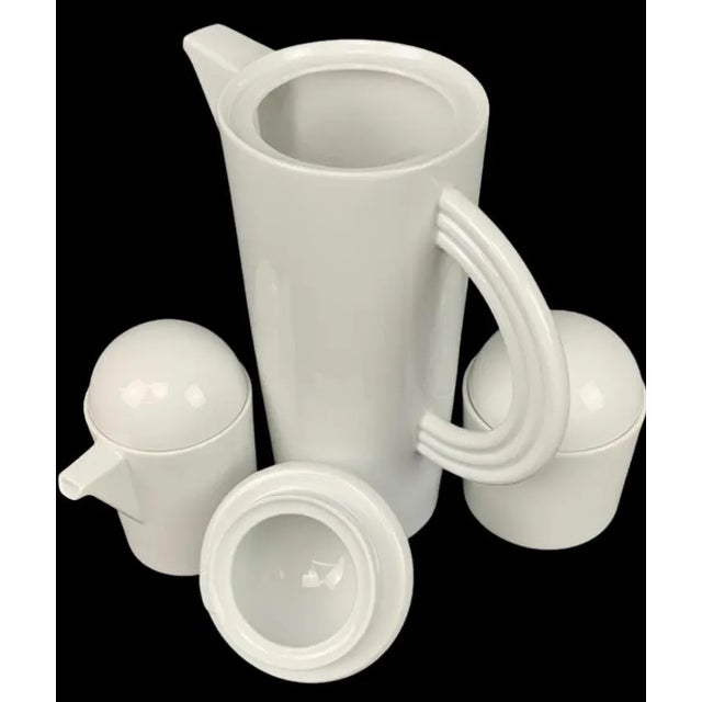 1980s Cupola White by Rosenthal Coffee Pot, Stand, Cream and Sugar Set For Sale In San Francisco - Image 6 of 6