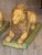 19th Century Pair of 19th Century French Faience Glazed Ceramic Recumbent Lions For Sale - Image 5 of 9