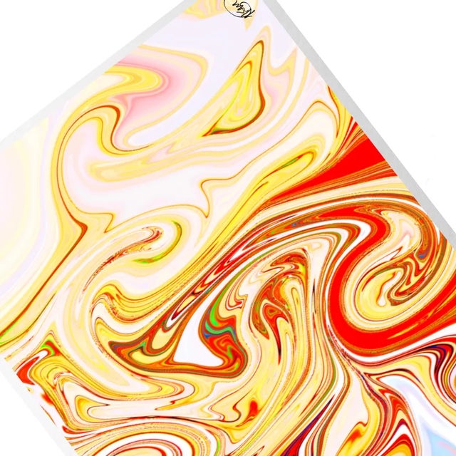 Created by South-African born artist, Bianca Meyrick Kies, 'Streams of Fire' Hahnemuhle Fine Art Print is in an abstract...