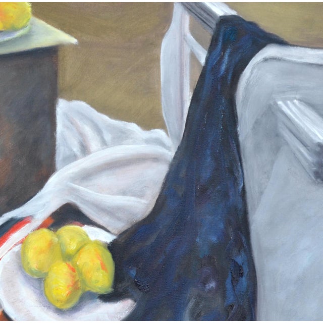 1980s "Still Life With Lemons" Still Life Oil Painting by James Pollock For Sale - Image 4 of 6