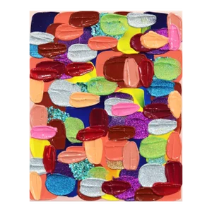 Playful Textured Abstract Impasto Painting "Dancing" Original Artwork by Shiri Phillips