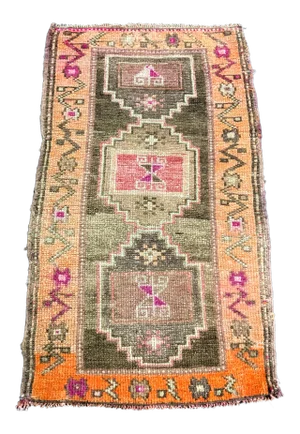 Vintage Tribal Handmade Rug-1’9’x3’1"