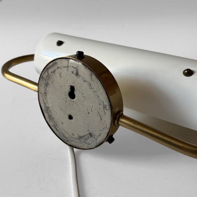 Vintage Wall Lamp in Brass and Steel by Bertil Brisborg for Nordiska Kompaniet, Sweden, 1950s For Sale - Image 11 of 12