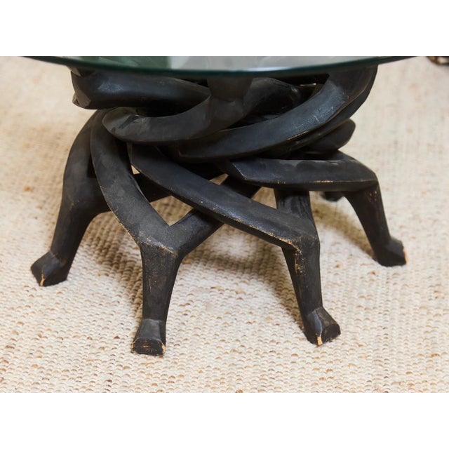 Black Vintage African Unity Coffee Table For Sale - Image 8 of 11