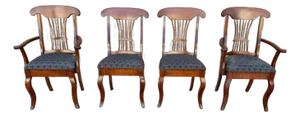 Vintage Regency Style Shield Back Dining Chairs. Set of 4. Marked by Athol Table MFG Co.