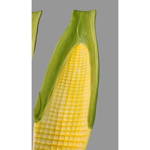 Contemporary Late 20th Century Set of 4 Nantucket Home Corn on the Cob Ceramic Dishes For Sale - Image 3 of 8