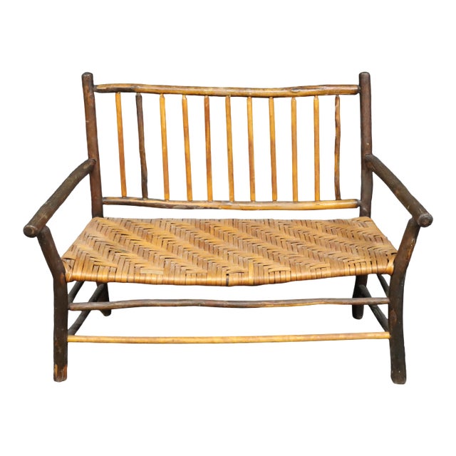 Old Hickory Rustic Child's Bench For Sale