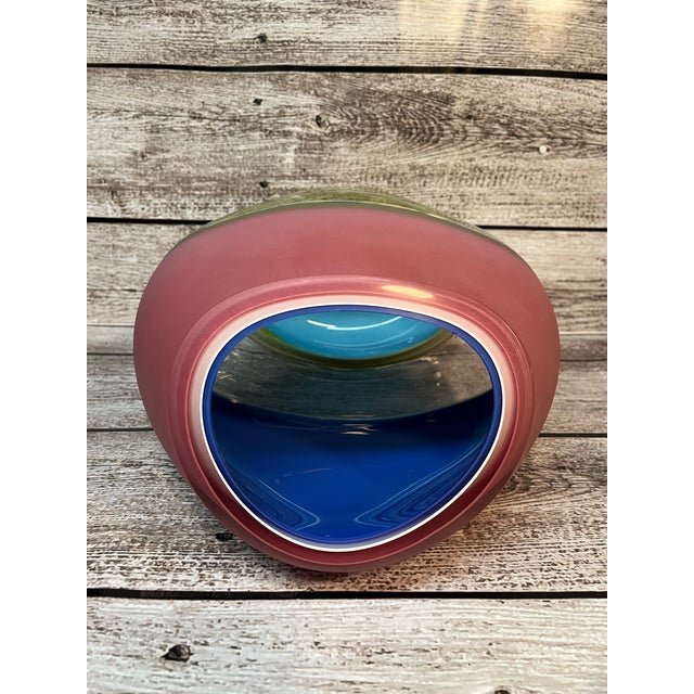 Bright Pink Jaime Harris Blown Glass Vase For Sale - Image 8 of 11
