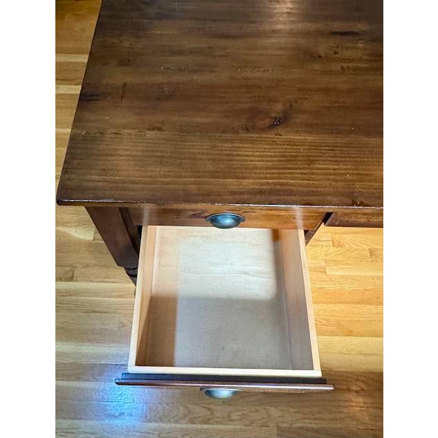 Wood Pottery Barn Walnut Bedford Executive Desk (Check My Other Listing for a Matching Desk, Sold Separately) For Sale - Image 7 of 15