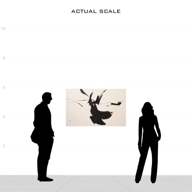 Cirrus is a striking, one-of-a-kind original abstract painting in classic black and white. The artwork distills the...