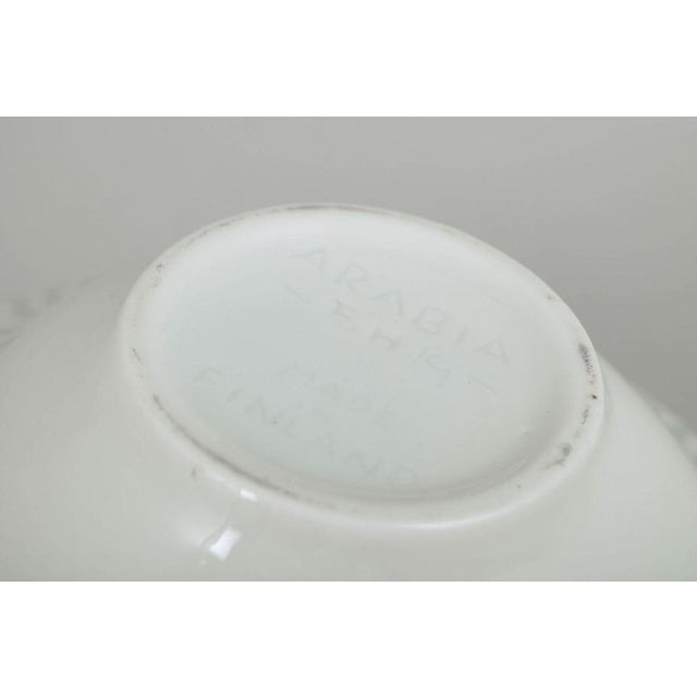 Large Bowl with Rice Porcelain Decoration by Friedl Holzer-Kjellberg for Arabia For Sale - Image 4 of 5