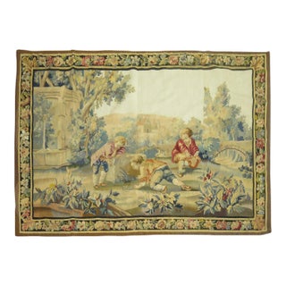 20th Century European Horizontal Tapestry - 4'9" x 6'9" For Sale
