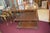 1960s Barbara Baker Style 3 Tier Square Wood & Glass Top Table W/ Columns & on Castors For Sale - Image 4 of 18