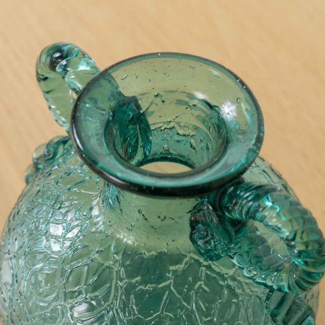 1960s French Glass Amphora Vase For Sale - Image 10 of 11