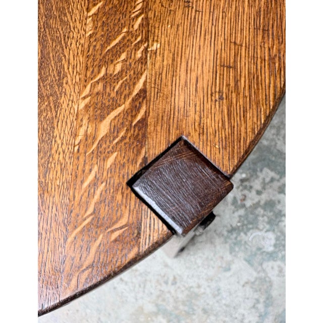 Early 20th Century Mission Oak Lamp Table Attributed to Gustav Stickley For Sale - Image 9 of 12