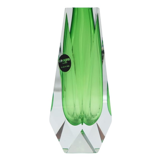 Murano Sommerso Faceted Vase by Alessandro Mandruzzato for Cavagnis, 1970 For Sale